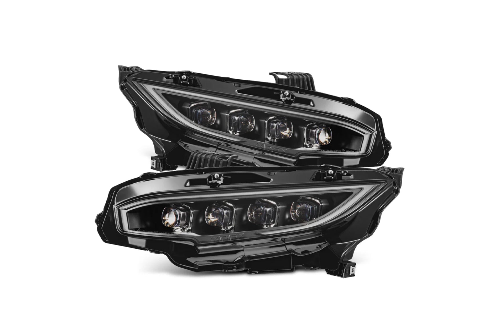 ALPHAREX - NOVA-Series LED Projector Headlights Black - Honda Civic (2 ...