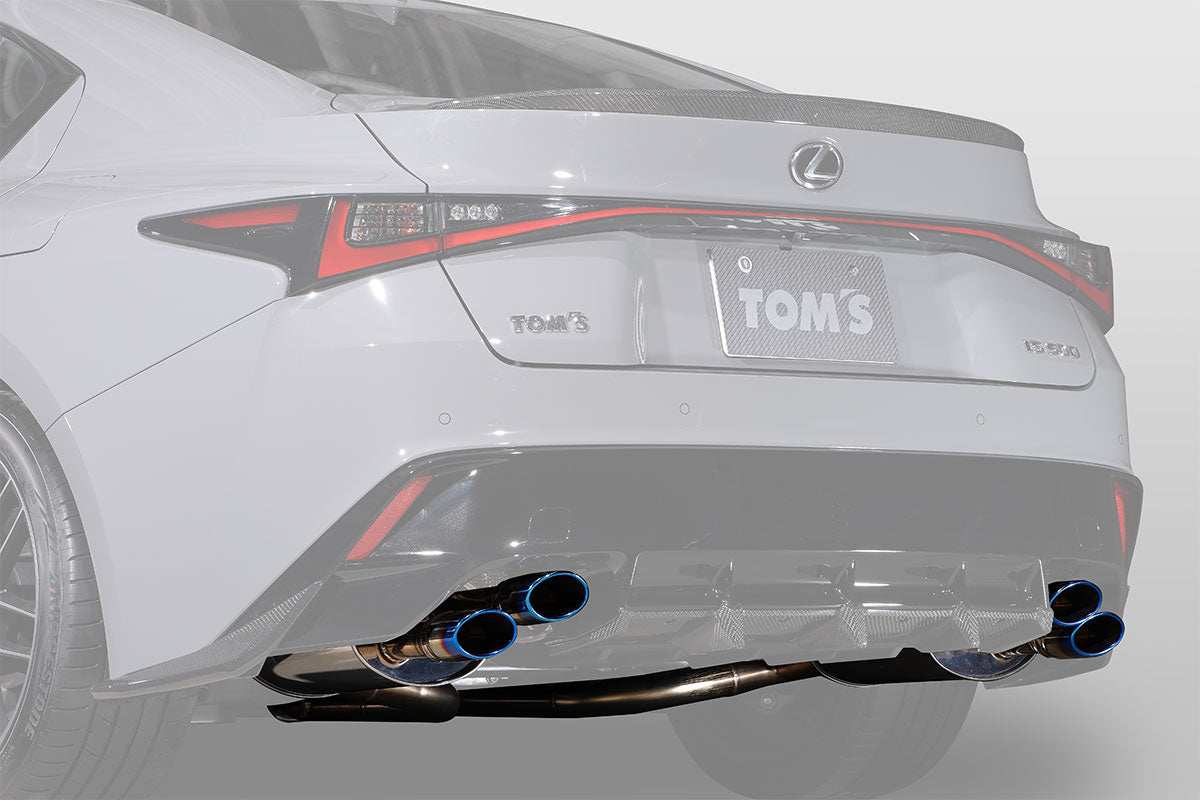 TOM'S Racing- Stainless Exhaust System (TOM'S Barrel/Titanium Color Burnt Tips) for 2022+ Lexus IS500 - 0